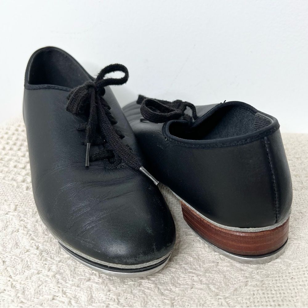 Capezio Tap Shoes Oxford Jazz Dance Sz 7 Black Leather